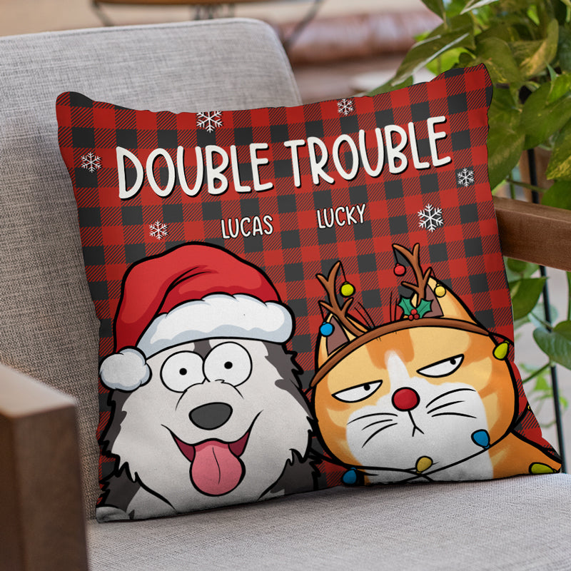 We Rule The House - Dog & Cat Personalized Custom Pillow - Christmas Gift For Pet Owners, Pet Lovers