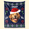 Custom Photo Christmas Is Coming To Town - Dog & Cat Personalized Custom Blanket - Christmas Gift For Pet Owners, Pet Lovers