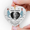 Custom Photo You‚ll Always Stay Loved And Missed - Memorial Personalized Custom Ornament - Ceramic Heart Shaped - Christmas Gift, Sympathy Gift For Family Members