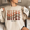 My Dear Wifey - Couple Personalized Custom Unisex Sweatshirt With Design On Sleeve - Gift For Husband Wife, Anniversary
