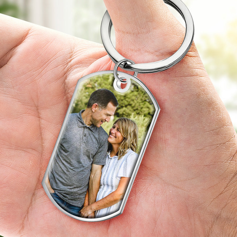 Our Love Story Is My Favorite - Upload Image, Gift For Couples - Personalized Keychain