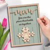 You Are The Important Piece Of Our Life - Family Personalized Custom 2-Layered Wooden Plaque With Stand - Mother's Day, House Warming Gift For Mom, Grandma