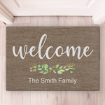 Welcome Home - Family Personalized Custom Home Decor Decorative Mat - House Warming Gift For Family Members