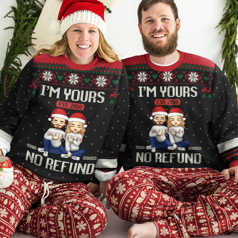 Remember I'm Yours - Couple Personalized Custom Ugly Sweatshirt - Unisex Wool Jumper - Christmas Gift For Husband Wife, Anniversary