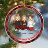 Our Friendship Is Endless - Bestie Personalized Custom Ornament - Acrylic Round Shaped - Christmas Gift For Best Friends, BFF, Sisters
