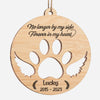 No Longer By My Side, Forever In My Heart - Memorial Personalized Custom Ornament - Wood Round Shaped - Christmas Gift, Sympathy Gift For Pet Owners, Pet Lovers
