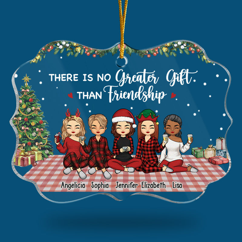 We're More Than Friends - Bestie Personalized Custom Ornament - Acrylic Benelux Shaped - Christmas Gift For Best Friends, BFF, Sisters