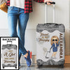 A Girl Who Loves Traveling - Travel Personalized Custom Luggage Cover - Holiday Vacation Gift, Gift For Adventure Travel Lovers