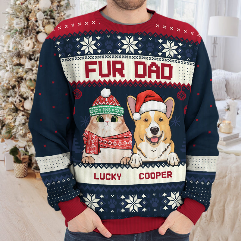 Merry Christmas Green Style - Pet Personalized Custom Ugly Sweatshirt - Unisex Wool Jumper - New Arrival Christmas Gift For Pet Owners, Pet Lovers