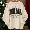 This Grammy Wears Her Heart On Her Sleeve  - Family Personalized Custom Unisex Sweatshirt With Design On Sleeve - Gift For Mom, Grandma