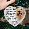 Custom Photo If Love Could Have Kept You Here - Memorial Personalized Custom Ornament - Ceramic Heart Shaped - Christmas Gift, Sympathy Gift For Pet Owners, Pet Lovers
