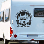 Husband & Wife Camping Partners For Life - Camping Personalized Custom RV Decal - Gift For Husband Wife, Camping Lovers