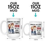 Growing Old Together Stay Young At Heart - Couple Personalized Custom Mug - Gift For Husband Wife, Anniversary