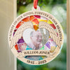 Custom Photo Always On Our Minds, Forever In Our Hearts - Memorial Personalized Custom Suncatcher Ornament - Acrylic Round Shaped - Sympathy Gift For Family Members
