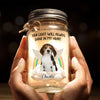 Custom Photo A Piece Of My Heart Is At The Rainbow Bridge - Memorial Personalized Custom Mason Jar Light - Sympathy Gift For Pet Owners, Pet Lovers