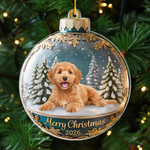 Custom Photo Acrylic Ornament - Personalized Christmas Birthday Gifts For Dog Lovers, Dog Dads, Dog Moms - Merry Woofmas From The Goodest Pup