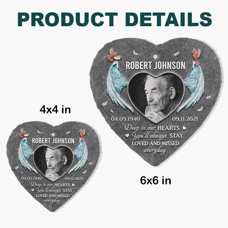 Custom Photo You Will Always Be Loved - Memorial Personalized Memorial Garden Slate & Hook -  Sympathy Gift, Gift For Family Members