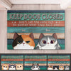 Don't Let The Cats Out Or The Cops In - Cat Personalized Custom Home Decor Decorative Mat - Gift For Pet Owners, Pet Lovers