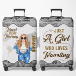 The Sky Is Calling And I Definitely Must Go - Travel Personalized Custom Luggage Cover - Gift For Traveling Lovers