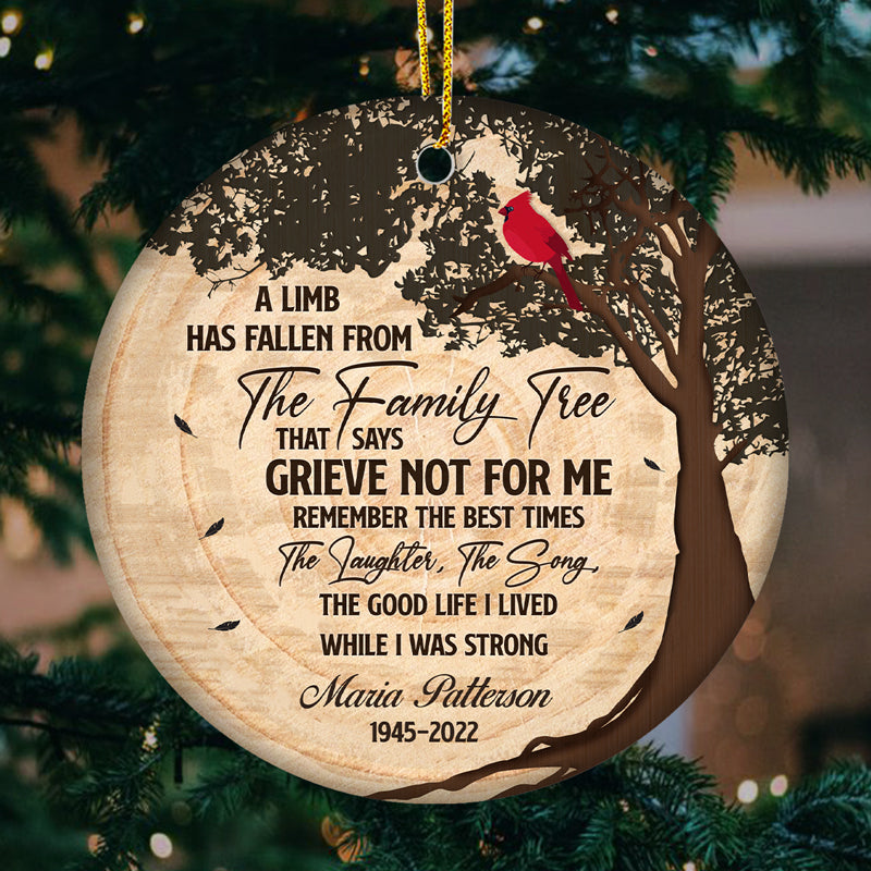 Remember The Best Times - Memorial Personalized Custom Ornament - Ceramic Round Shaped - Sympathy Gift For Family Members