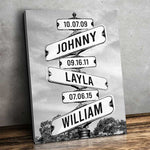 Where Love Never Ends - Family Personalized Custom Vertical Canvas - Gift For Family Members