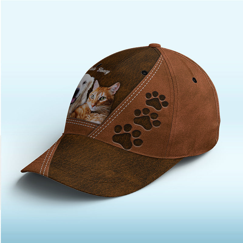Custom Photo You Are My Beloved Pets Gray - Dog & Cat Personalized Custom Hat, All Over Print Classic Cap - New Arrival, Gift For Pet Owners, Pet Lovers