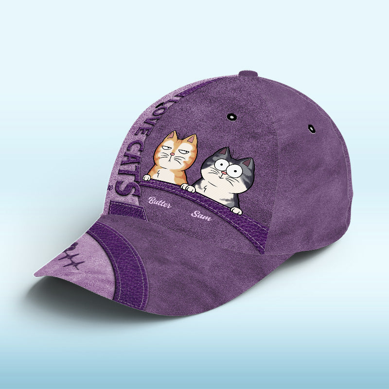 Keep Calm And Love Cats Black - Cat Personalized Custom Hat, All Over Print Classic Cap - New Arrival, Gift For Pet Owners, Pet Lovers