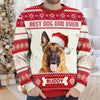 Custom Photo World's Best Dog Mom - Dog Personalized Custom Ugly Sweatshirt - Unisex Wool Jumper - Christmas Gift For Pet Owners, Pet Lovers