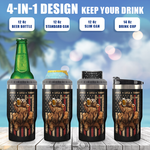 It's A Father Figure - Family Personalized Custom Can Cooler - Father's Day, Birthday Gift For Dad