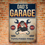 Hey, Toys Fixed Free Here! - Family Personalized Custom Home Decor Metal Sign - Father's Day, House Warming Gift For Dad