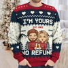 All Of Me Is Yours - Couple Personalized Custom Ugly Sweatshirt - Unisex Wool Jumper - Christmas Gift For Husband Wife, Anniversary