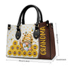 Grandma, You Are My Sunshine - Family Personalized Custom Leather Handbag - Birthday Gift For Grandma