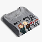 Happily Annoying Each Other - Couple Personalized Custom Unisex T-shirt, Hoodie, Sweatshirt - Gift For Husband, Wife, Couple
