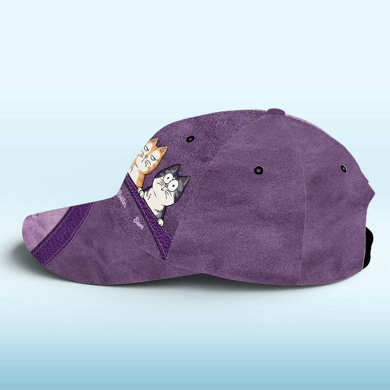 Keep Calm And Love Cats Black - Cat Personalized Custom Hat, All Over Print Classic Cap - New Arrival, Gift For Pet Owners, Pet Lovers