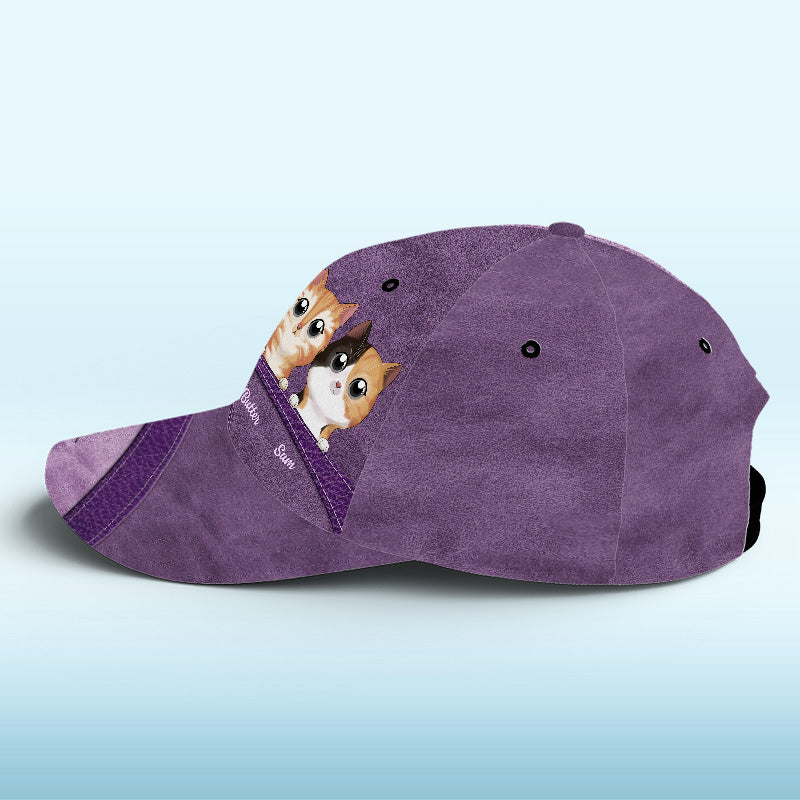 What Greater Gift Than The Love Of A Cat Navy - Cat Personalized Custom Hat, All Over Print Classic Cap - New Arrival, Gift For Pet Owners, Pet Lovers