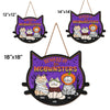 Beware Of Cute Little Meownsters - Cat Personalized Custom Shaped Home Decor Wood Sign - Halloween Gift For Pet Owners, Pet Lovers