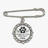 Custom Photo You Left Paw Prints On Our Hearts - Memorial Personalized Custom Round Shaped Lapel Pin, Brooch - Sympathy Gift For Pet Owners, Pet Lovers