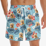 Custom Photo We All Need Vitamin Sea - Dog & Cat Personalized Custom Tropical Hawaiian Aloha Men Beach Shorts - Summer Vacation Gift, Birthday Party Gift For Pet Owners, Pet Lovers