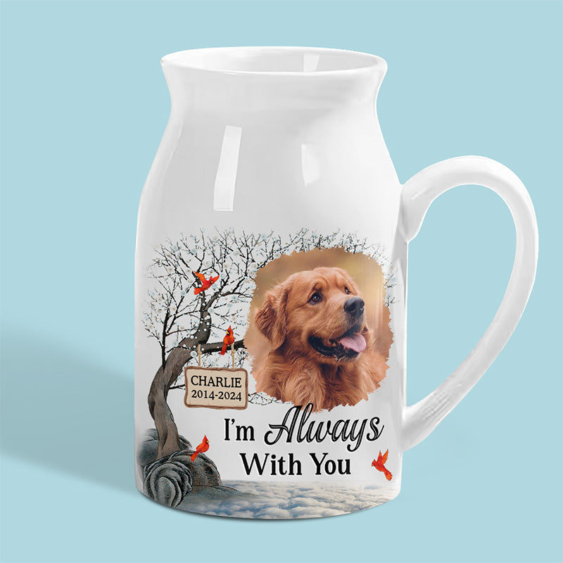 Custom Photo A Symbol Of A Life And Love Remembered - Memorial Personalized Custom Home Decor Flower Vase - Sympathy Gift For Pet Owners, Pet Lovers
