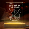 Annoying Each Other Forever - Couple Personalized Custom Rectangle Shaped 3D LED Light - Gift For Husband Wife, Anniversary