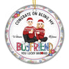 You Are My Christmas Wish - Couple Personalized Custom Ornament - Ceramic Round Shaped - Christmas Gift For Husband Wife, Anniversary