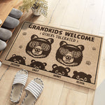 Nana's Warm Welcome - Family Personalized Custom Home Decor Decorative Mat - House Warming Gift, Gift For Grandpa, Grandma