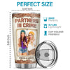 Custom Photo Partners In Crime If We Get Caught - Bestie Personalized Custom Tumbler - Gift For Best Friends, BFF, Sisters