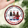 Our Laughs Are Limitless, My Besties - Bestie Personalized Custom Ornament - Ceramic Round Shaped - Christmas Gift For Best Friends, BFF, Sisters