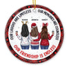 Our Laughs Are Limitless, My Besties - Bestie Personalized Custom Ornament - Ceramic Round Shaped - Christmas Gift For Best Friends, BFF, Sisters