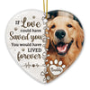 Custom Photo My Best Friend And A True Hero - Memorial Personalized Custom Ornament - Ceramic Heart Shaped - Christmas Gift, Sympathy Gift For Pet Owners, Pet Lovers