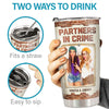 Custom Photo Partners In Crime If We Get Caught - Bestie Personalized Custom Tumbler - Gift For Best Friends, BFF, Sisters