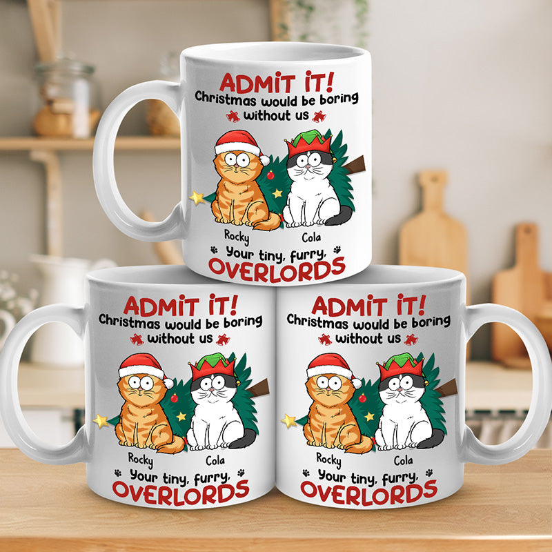 On Naughty List We Regret Nothing - Cat Personalized Custom Mug - Christmas Gift For Pet Owners, Pet Lovers