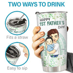 Just Know That I Really Love You - Family Personalized Custom Tumbler - Father's Day, Birthday Gift For First Dad