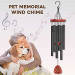 Paw Prints On My Heart - Memorial Wind Chime - Sympathy Gift, Gift For Pet Owners, Pet Lovers